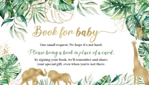 J101 - Jungle gold book for baby: J103 - Baby Shower Set