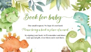 DI101 - Dinosaur book for baby: DI101- Baby Shower Set