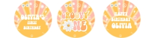 G113 - Groovy cupcake toppers: G113 - Groovy cupcake toppers
