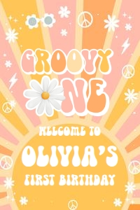 G113 - Groovy welcome sign 24x36: G113 - Welcome Sign (16x20", 18x24", 24x36")