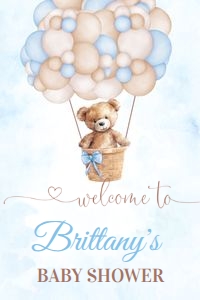 T101 - Teddy bear welcome sign 24x36: T101-Baby Shower Package
