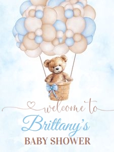 T101 - Teddy bear welcome sign 18x24: T101-Baby Shower Package