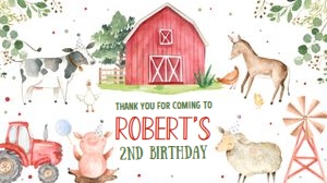 F101 - Farm box label: F101 - Boy Farm Party Package
