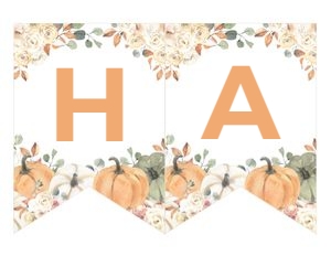 PB001 - Pumpkin banner: PB001 - Pumpkin banner