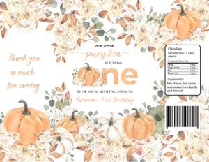 PB001 - Pumpkin chip bag: PB001 - Party Favor Package