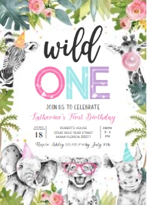 S201 - Safari birthday invitation: S201 - Safari birthday invitation