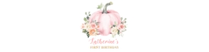 PB102 - Pumpkin birthday bottle label: PB102 - Pumpkin birthday bottle label