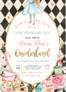 A103 - Onederland invitation: A103 - Onederland invitation
