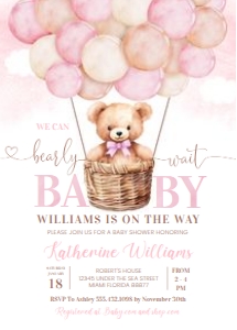 T301 - Teddy bear invitation: T301 - Teddy bear invitation