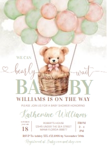 T501 - Teddy bear invitation: T501 - Teddy bear invitation