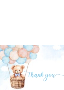 T201 - Teddy bear thank you card: T203 - Teddy Bear Baby Shower Set