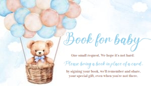 T201 - Teddy bear book for baby: T203 - Teddy Bear Baby Shower Set