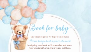T202 - Teddy bear book for baby: T202 - Teddy Bear Baby Shower Set