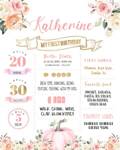 PB102 - Pumpkin milestone poster design preview