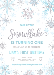 SN01 - Snowflake invitation: SN01 - Snowflake invitation