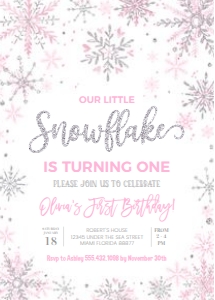 SN02 - Snowflake invitation: SN02 - Snowflake invitation