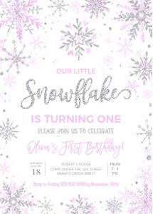 SN03 - Snowflake invitation: SN03 - Snowflake invitation