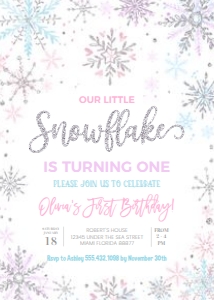SN04 - Snowflake invitation: SN04 - Snowflake invitation