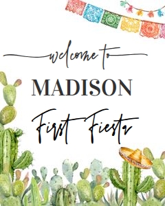 FT101 - Fiesta welcome sign 8x10: FT101 - Fiesta welcome sign 8x10