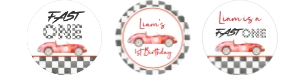 R303 - Race car cupcake toppers: R303 - Race car cupcake toppers
