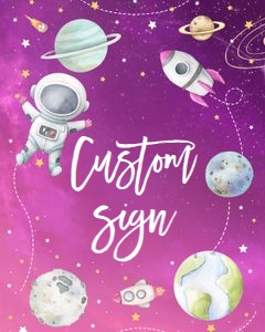 TM02 - Two the moon custom sign: TM02 - Two the moon custom sign