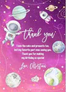 TM02 - Two the moon thank you card: TM02 - Two the moon thank you card