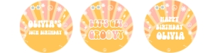 G116 - Groovy cupcake toppers: G116 - Groovy cupcake toppers