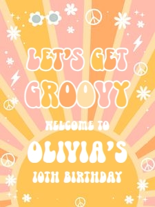G116 - Groovy welcome sign 18x24: G116 - Groovy Welcome Sign (16 X 20", 18 X 24", and 24 X 36")