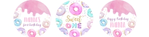 D001 - Donut cupcake toppers: D001 - Birthday Package