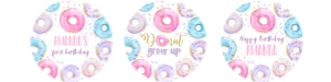 D006 - Donut cupcake toppers: D006 - Donut cupcake toppers