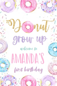 D006 - Donut welcome sign 24x36: D006 - Welcome Sign