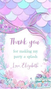 M304 - Mermaid favor tag: M304-Mermaid Birthday Package
