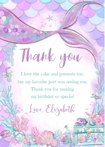 M304 - Mermaid thank you card: M304 - Mermaid thank you card
