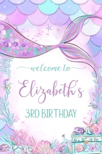 M304 - Mermaid welcome sign 24x36: M304 - Mermaid Welcome Sign (16 X 20", 18 X 24", and 24 X 36")