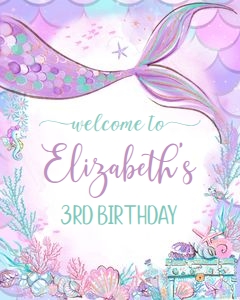 M304 - Mermaid welcome sign 16x20: M304 - Mermaid Welcome Sign (16 X 20", 18 X 24", and 24 X 36")