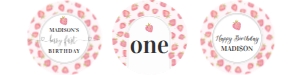 BF01 - Berry first strawberry cupcake topper: BF01 - Berry first strawberry cupcake topper