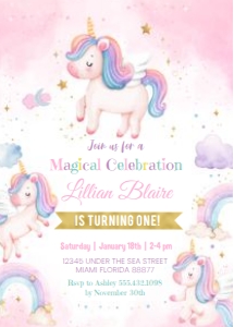 UN102 - Unicorn invitation: UN102 - Unicorn invitation