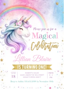 UN201 - Unicorn invitation: UN201 - Unicorn invitation