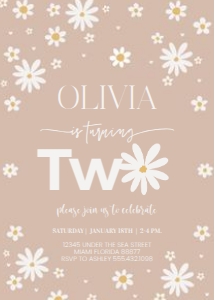 D104 - Daisy invitation: D104 - Daisy invitation
