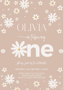 D103 - Daisy invitation: D103 - Daisy invitation