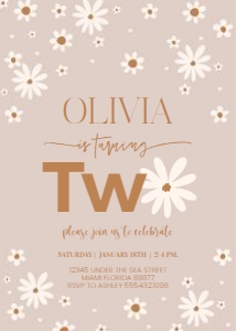 D102 - Daisy invitation: D102 - Daisy invitation