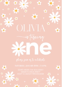 D105 - Daisy invitation: D105 - Daisy invitation