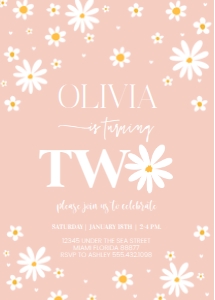 D106 - Daisy invitation: D106 - Daisy invitation