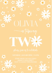 D110 - Daisy invitation: D110 - Daisy invitation