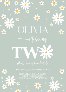 D112 - Daisy invitation: D112 - Daisy invitation