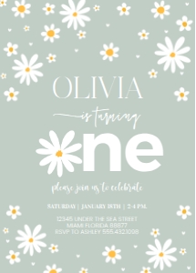 D111 - Daisy invitation: D111 - Daisy invitation