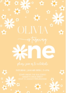 D109 - Daisy invitation: D109 - Daisy invitation