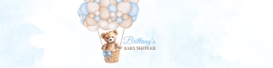 T101 - Teddy bear bottle label: T101-Baby Shower Package