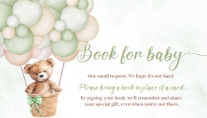 T104 - Teddy bear book for baby: T104 - Baby Shower Set