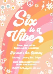 G406 - Groovy invitation: G406 - Groovy invitation